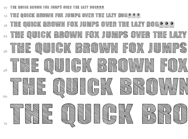 Typo Sketch font waterfall